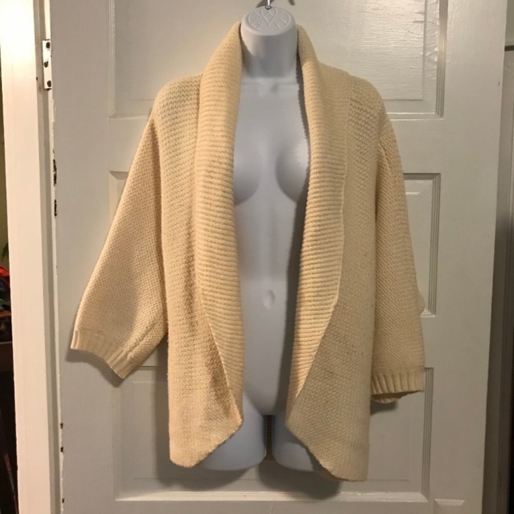 Gap Cream Off White Knit Oversized Cardigan